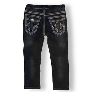 True Religion Ricky Relaxed-Straight Fit Black Stitched Jeans - SIZE 34